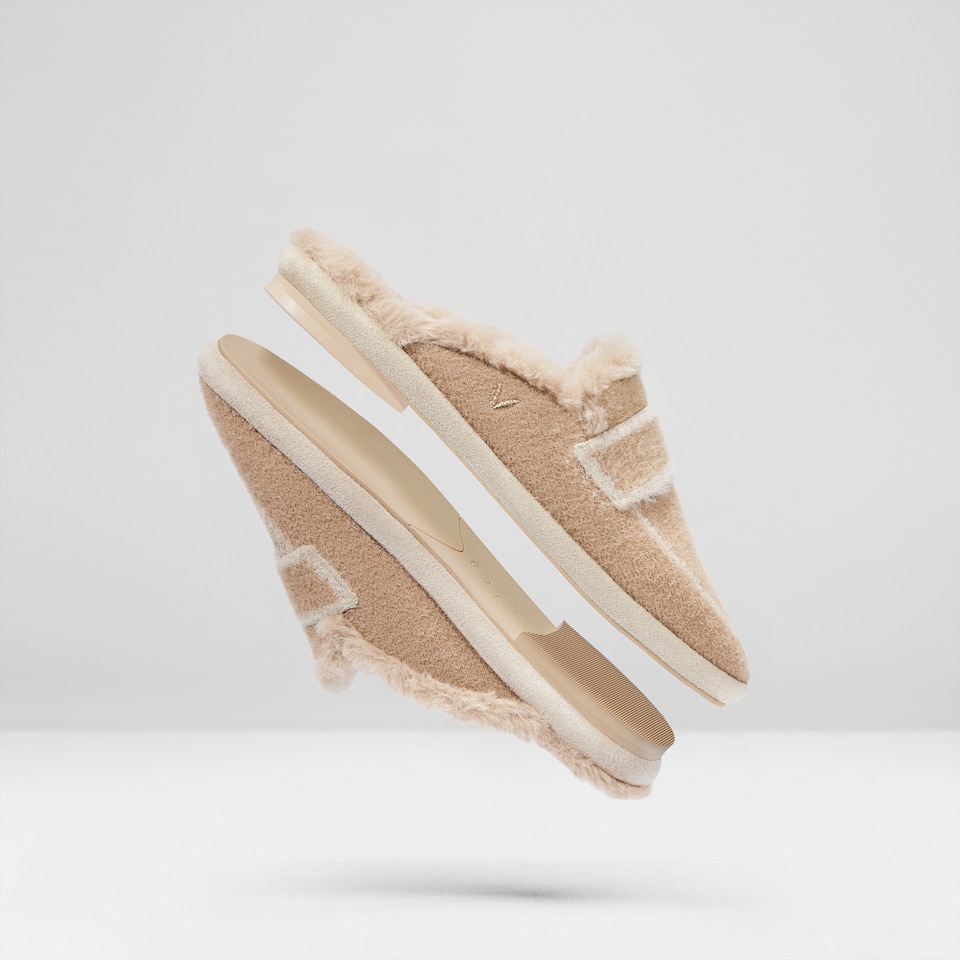 Renee Mules in Khaki Brown | Women's Sustainable and Stylish Shoes | VIVAIA