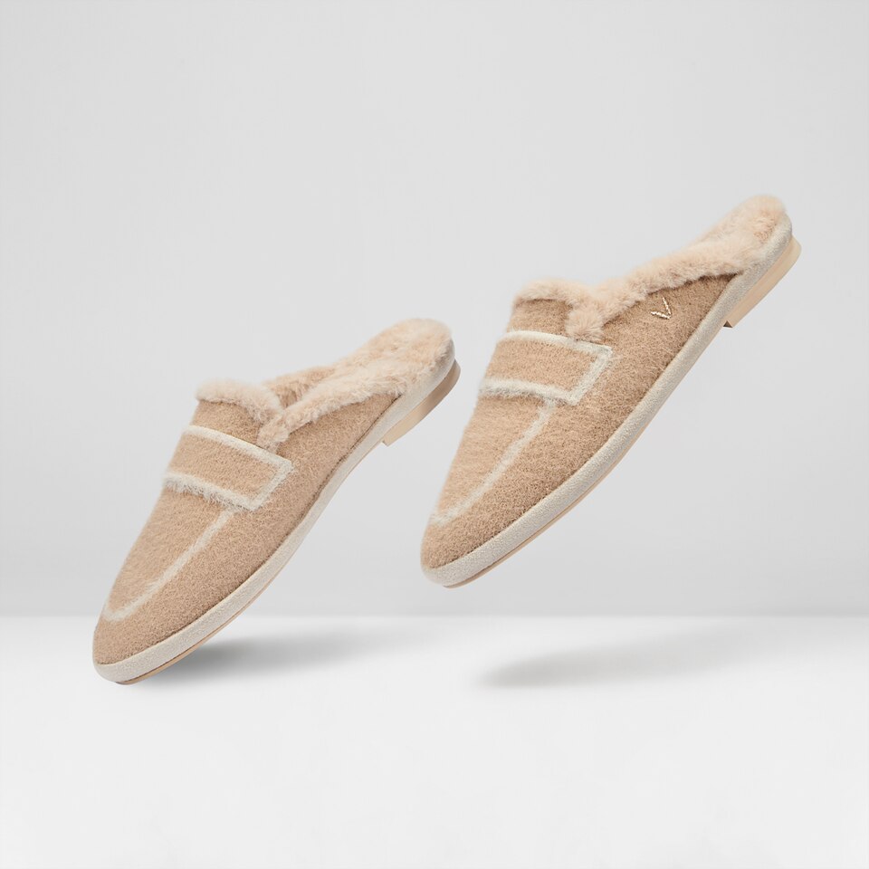 Renee Mules in Khaki Brown | Women's Sustainable and Stylish Shoes | VIVAIA