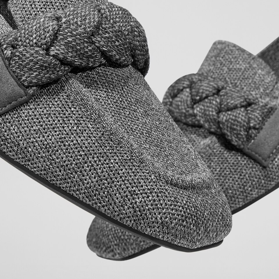 Caitlin Square-toe Loafers in Rich Grey | Women's Sustainable and Stylish Shoes | VIVAIA