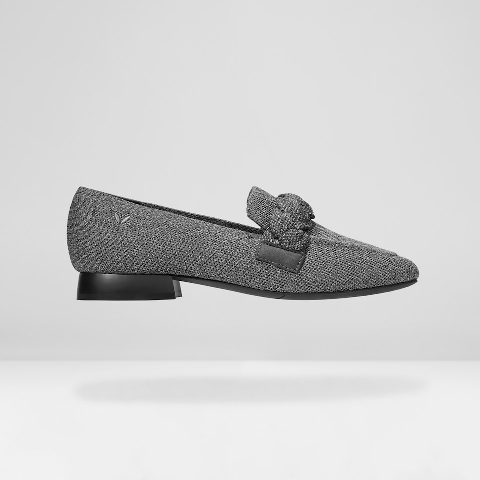 Caitlin Square-toe Loafers in Rich Grey | Women's Sustainable and Stylish Shoes | VIVAIA
