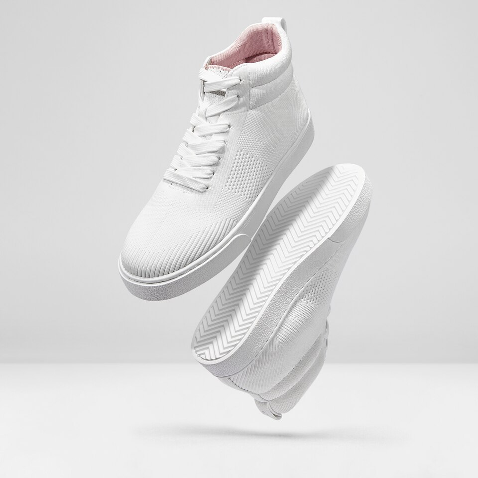 Glenda High-top Sneakers in White Whisper | Women's Sustainable, Washable and Stylish Shoes | VIVAIA