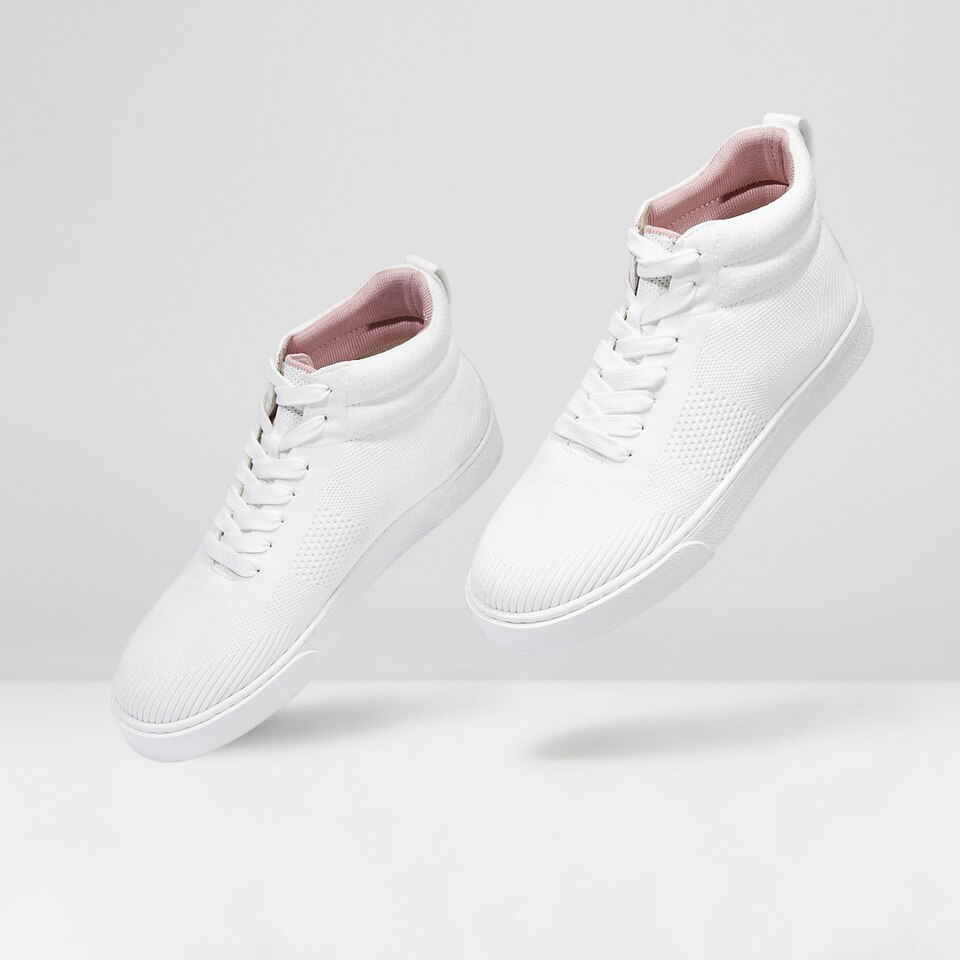 Glenda High-top Sneakers in White Whisper | Women's Sustainable, Washable and Stylish Shoes | VIVAIA