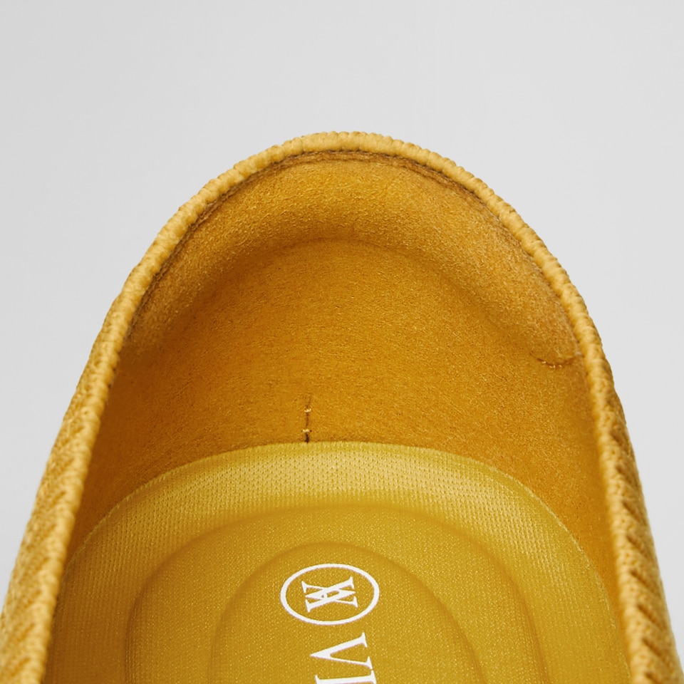 Aria5° Women Pointy Flats in (Ginger Yellow) - Sustainable & Washable Shoes | VIVAIA