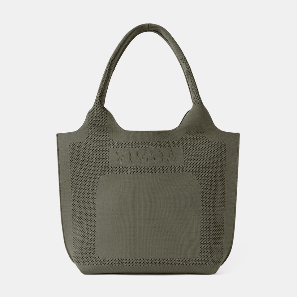 Zahara Tote Bag in Grey Green | Women's Sustainable, Washable and Stylish Bags | VIVAIA