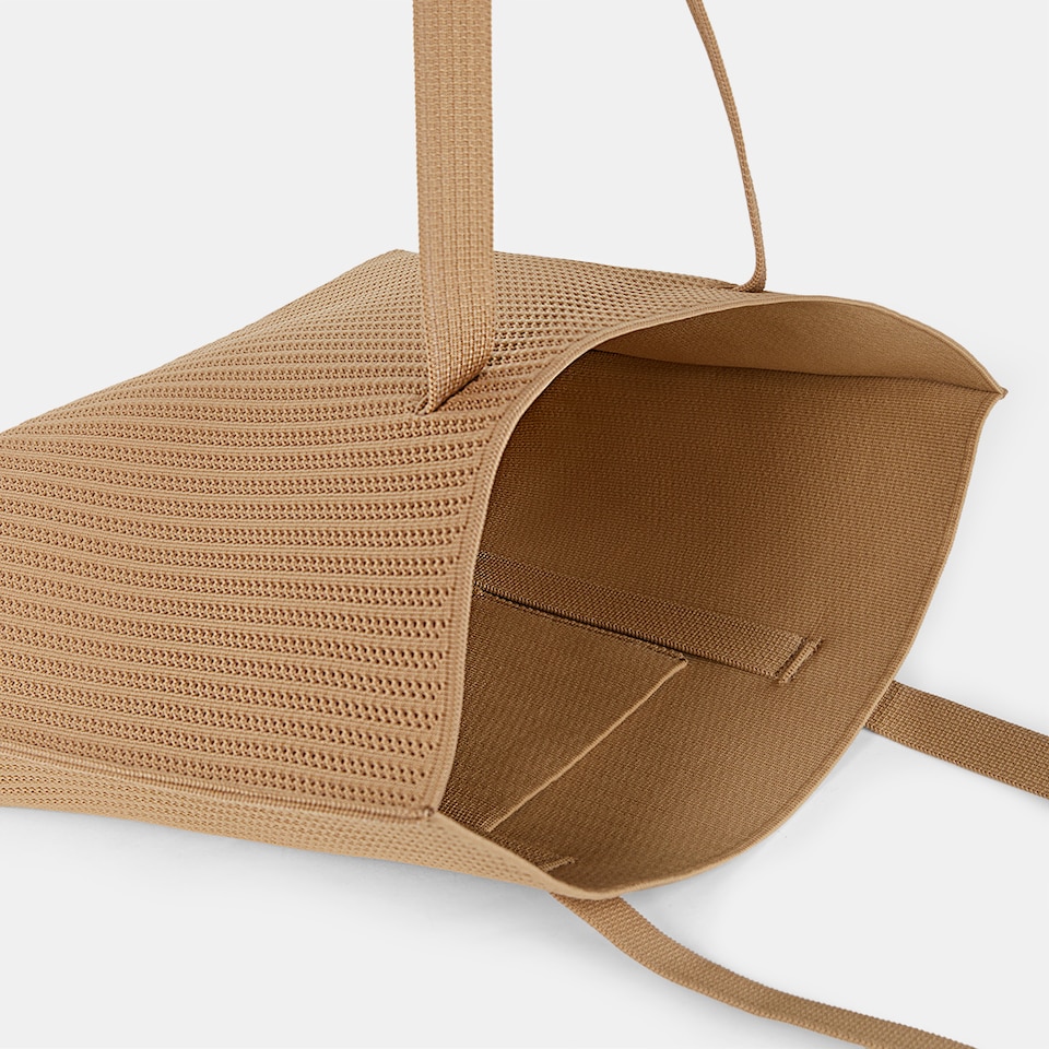 Zaneta Tote Bag in Khaki Brown-Sustainable, Washable Bags | VIVAIA