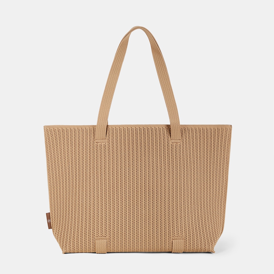 Zaneta Tote Bag in Khaki Brown-Sustainable, Washable Bags | VIVAIA