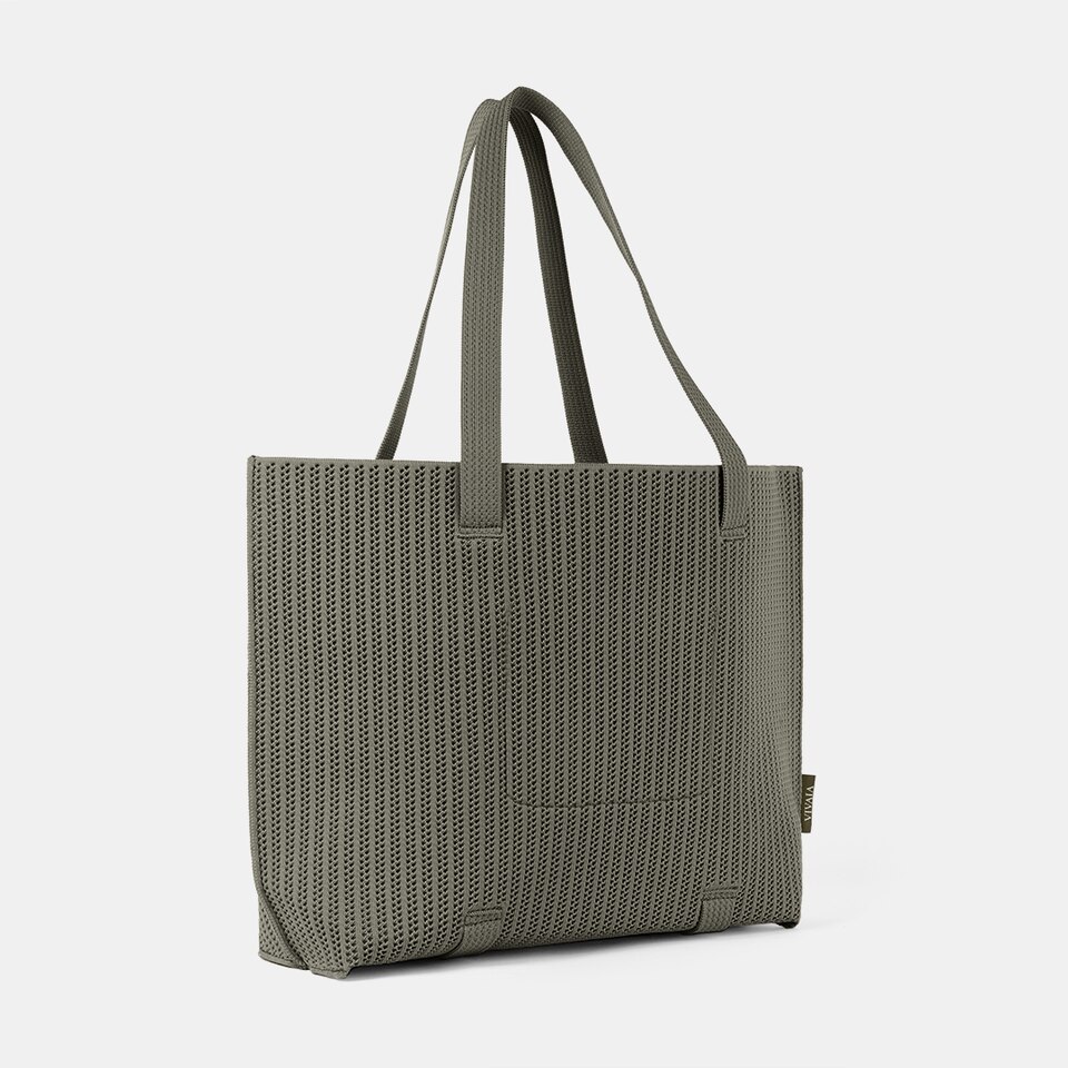 Zaneta Tote Bag in Olive Green-Women's Sustainable, Washable Bags | VIVAIA