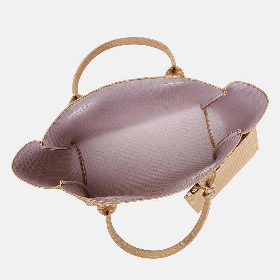 Maia Tote Bag in Khaki Brown | Women's Sustainable, Washable and Stylish Knitbags | VIVAIA