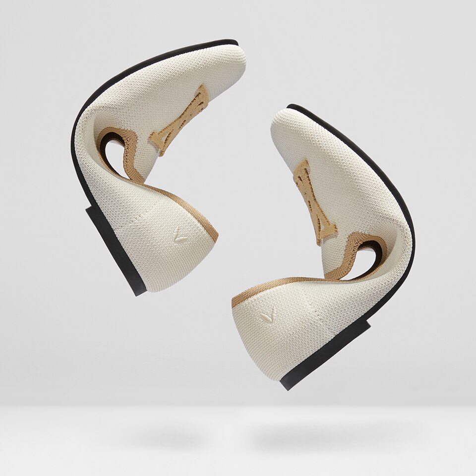 Nadia Round-Toe Loafers in Cream Ivory - Women's Sustainable and Stylish Loafer Shoes | Vivaia