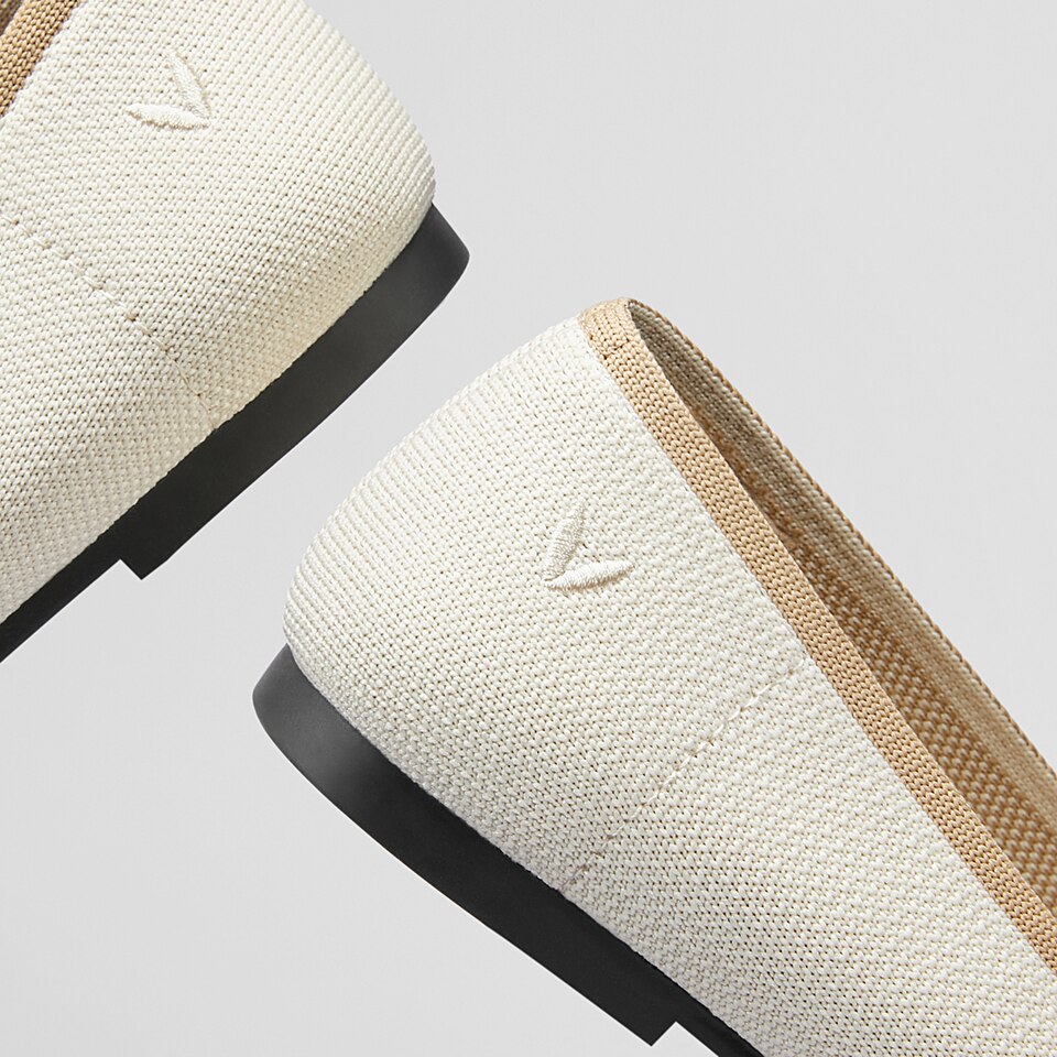 Nadia Round-Toe Loafers in Cream Ivory - Women's Sustainable and Stylish Loafer Shoes | Vivaia