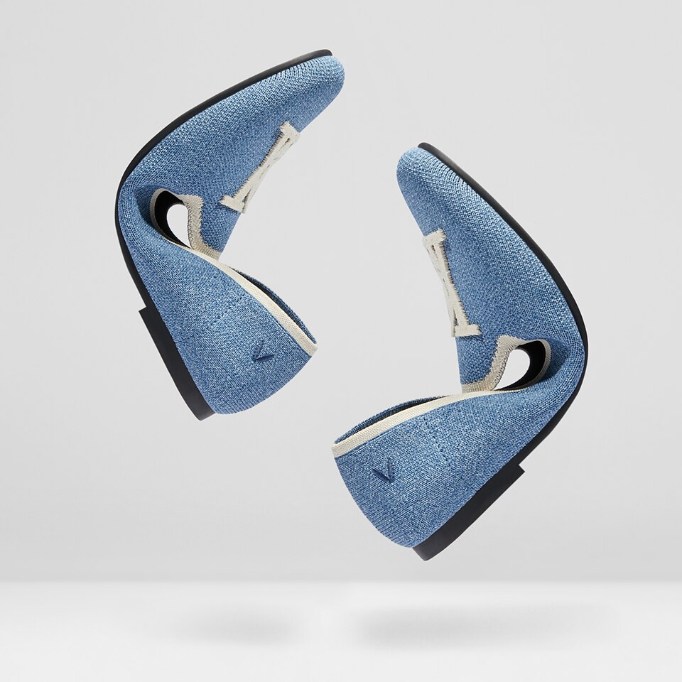 Nadia Round-Toe Loafers in Denim Blue - Women's Sustainable and Stylish Shoes | Vivaia
