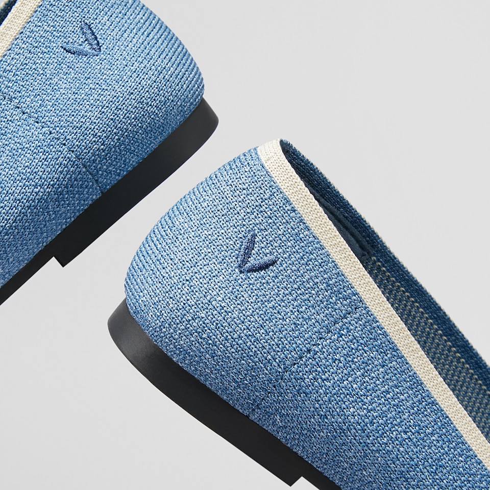 Nadia Round-Toe Loafers in Denim Blue - Women's Sustainable and Stylish Shoes | Vivaia