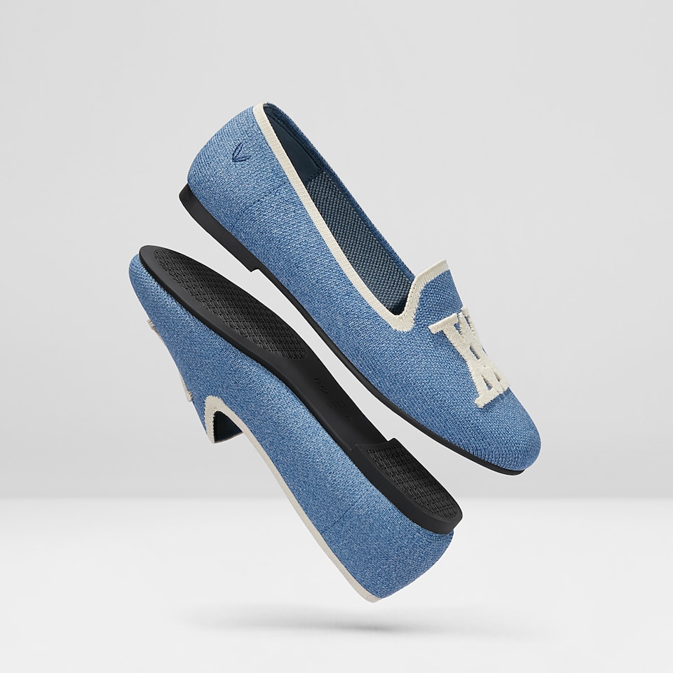 Nadia Round-Toe Loafers in Denim Blue - Women's Sustainable and Stylish Shoes | Vivaia