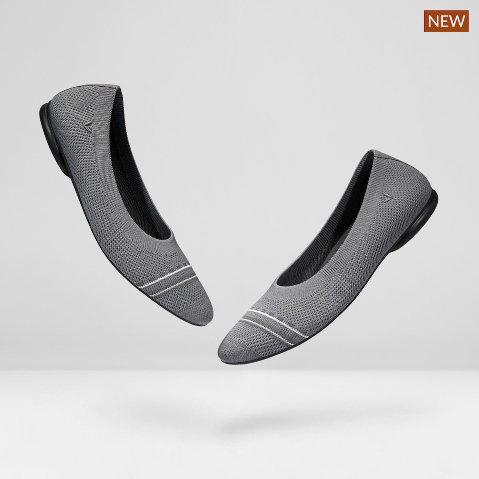 Aditi Women Ballet Flats Rich Grey -Washable & Comfortable | VIVAIA