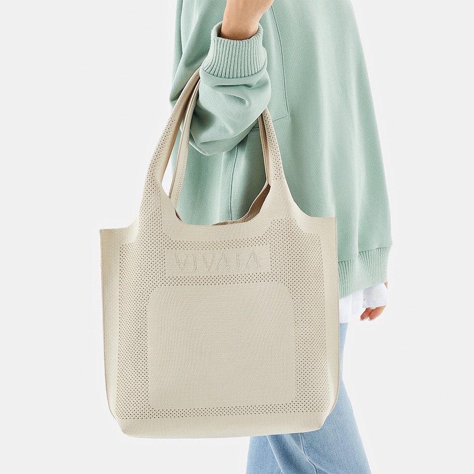 Zahara Tote Bag in Cream Ivory-Women's Sustainable, Washable Bags | VIVAIA