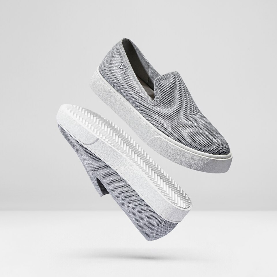 Jenny Round Toe Slip-on Sneakers in Pale Grey - Women's Sustainable, Washable and Stylish Shoes | Vivaia