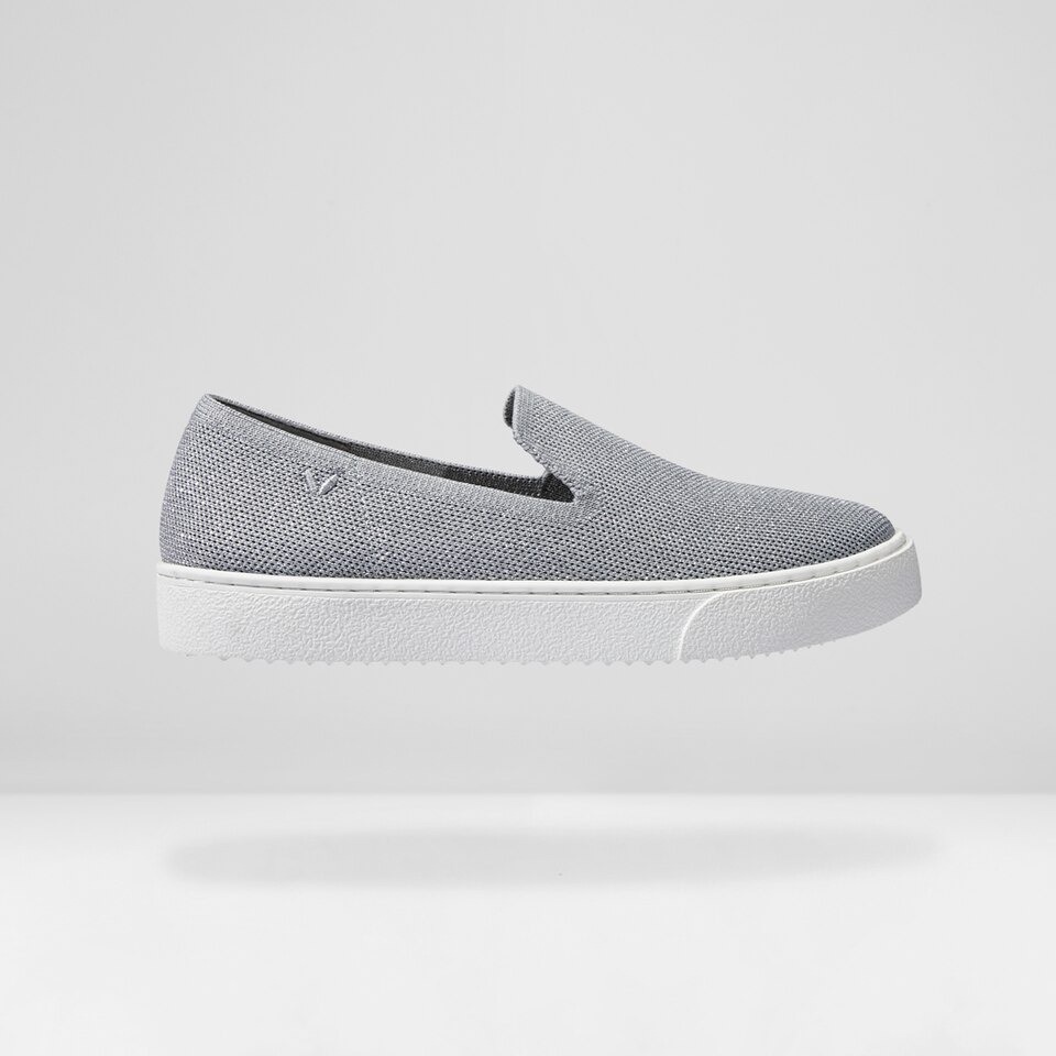 Jenny Round Toe Slip-on Sneakers in Pale Grey - Women's Sustainable, Washable and Stylish Shoes | Vivaia