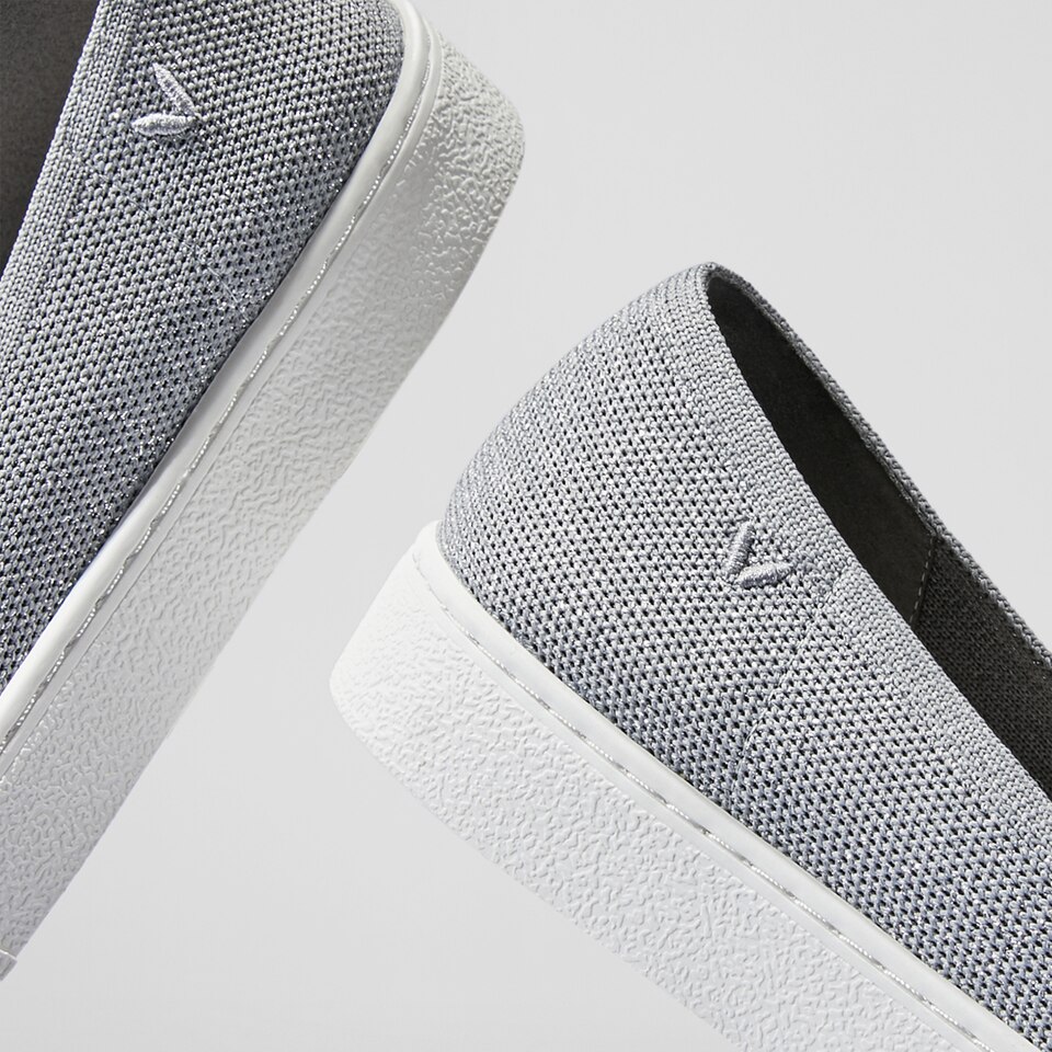 Jenny Round Toe Slip-on Sneakers in Pale Grey - Women's Sustainable, Washable and Stylish Shoes | Vivaia