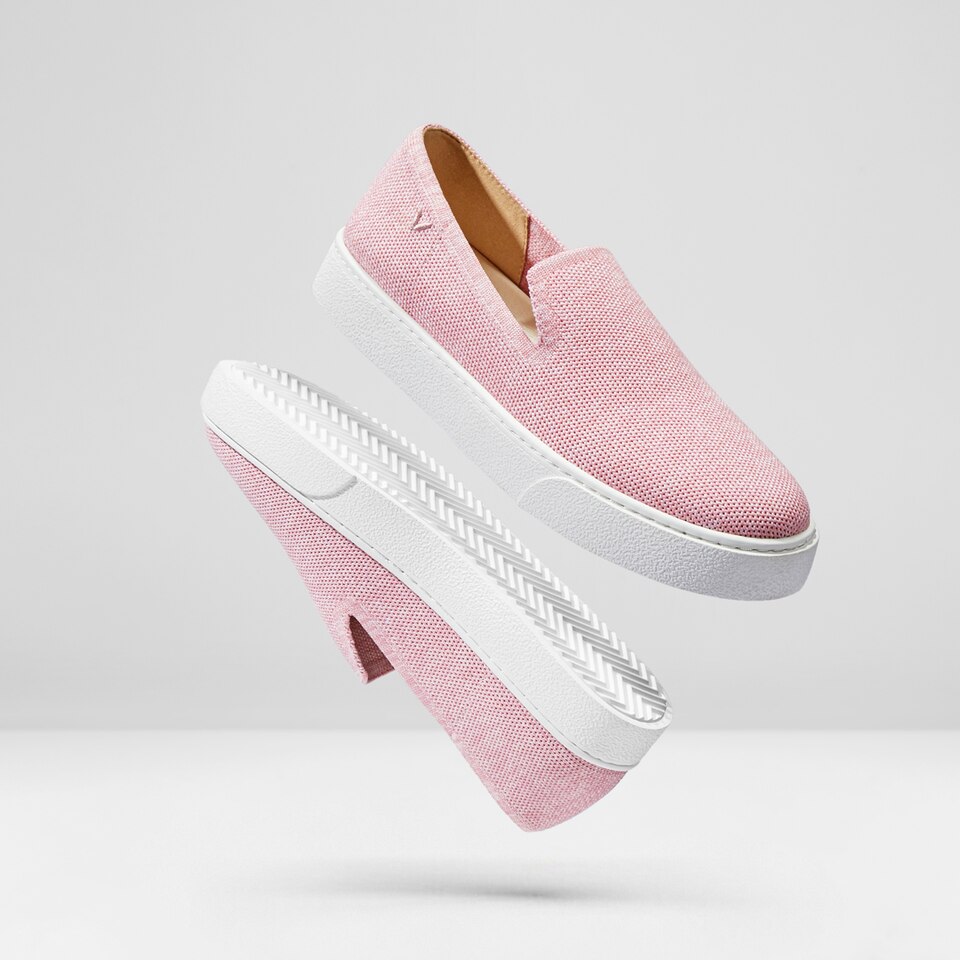 Jenny Round Toe Slip-on Sneakers in Ash Rose - Women's Sustainable, Washable and Stylish Shoes | Vivaia