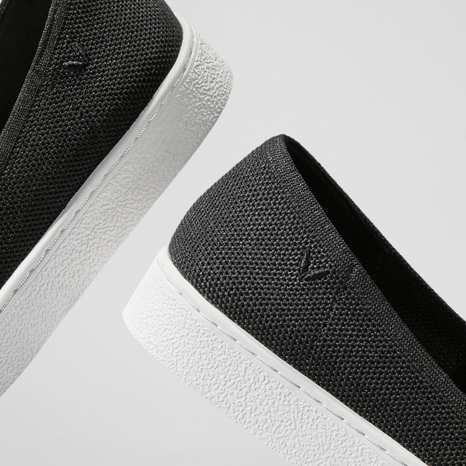 Jenny Round Toe Slip-on Sneakers in Black - Women's Sustainable, Washable and Stylish Shoes | Vivaia