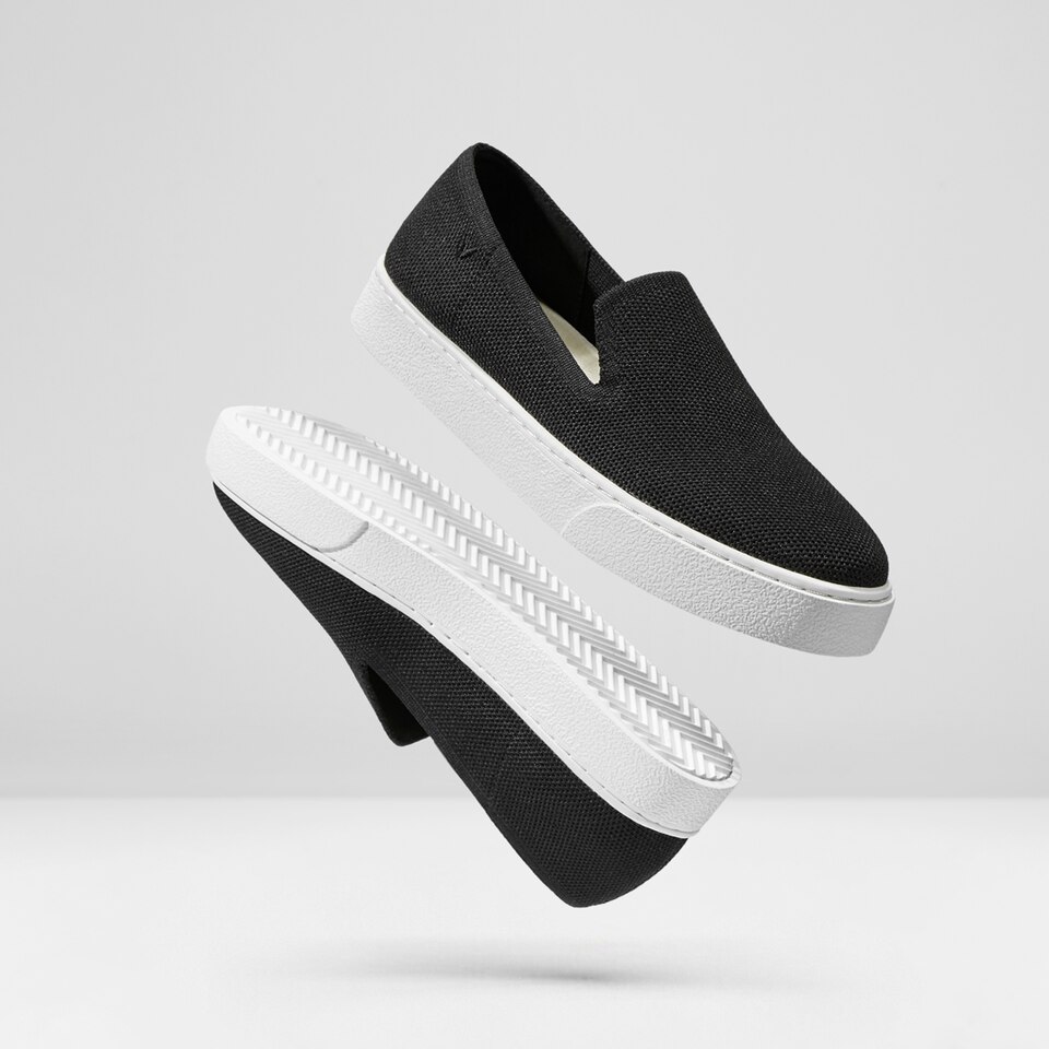 Jenny Round Toe Slip-on Sneakers in Black - Women's Sustainable, Washable and Stylish Shoes | Vivaia
