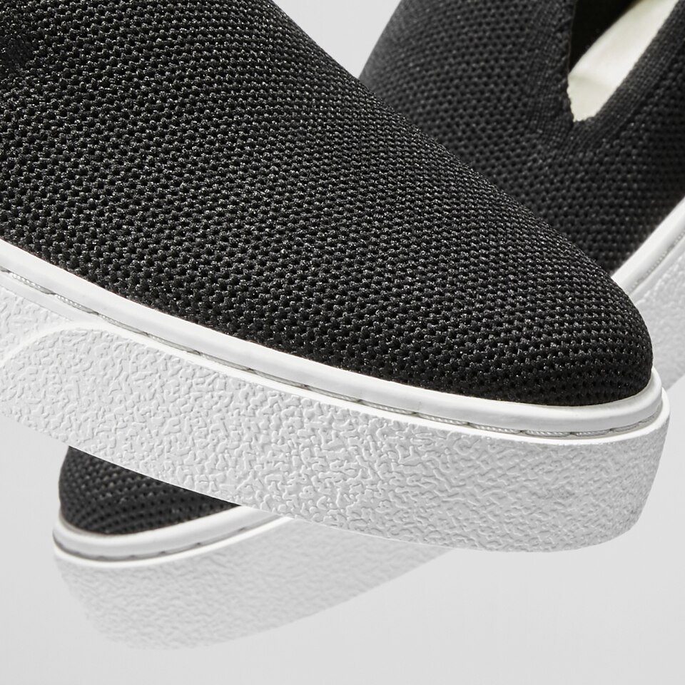 Jenny Round Toe Slip-on Sneakers in Black - Women's Sustainable, Washable and Stylish Shoes | Vivaia