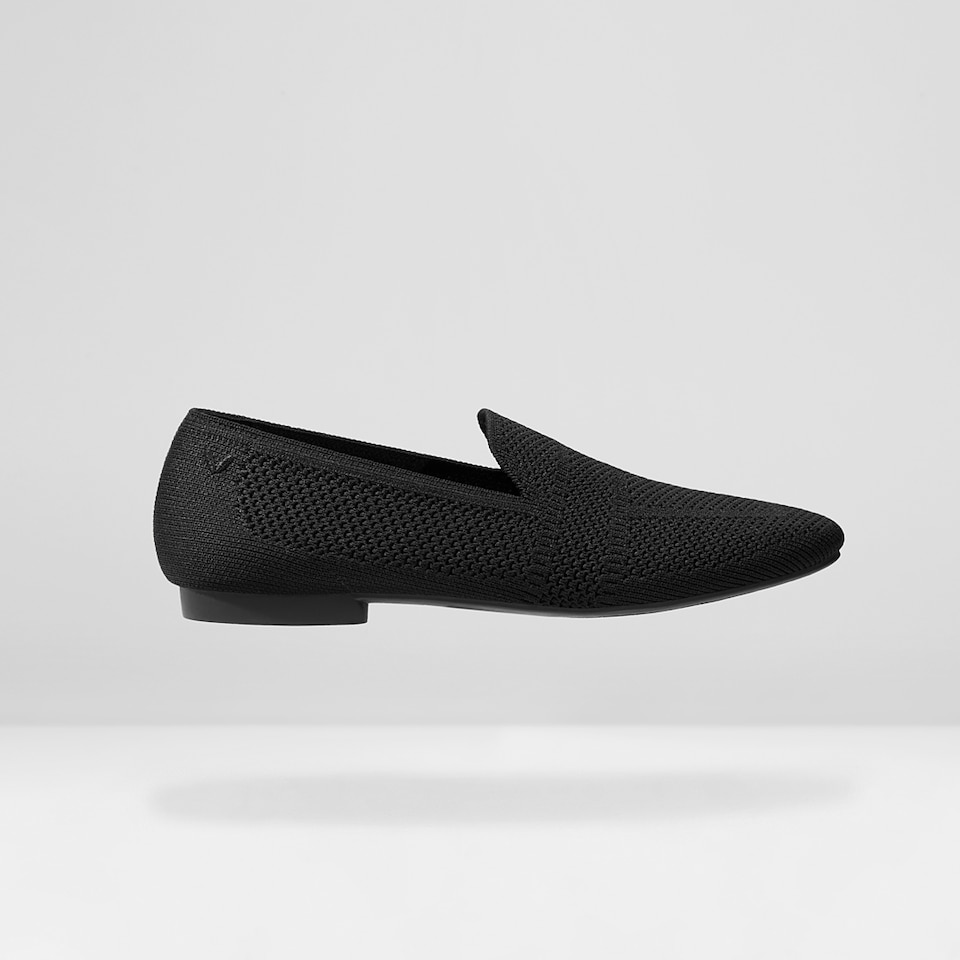 Nina Square Toe Loafers in Solid Black - Women's Sustainable and Stylish Shoes | Vivaia