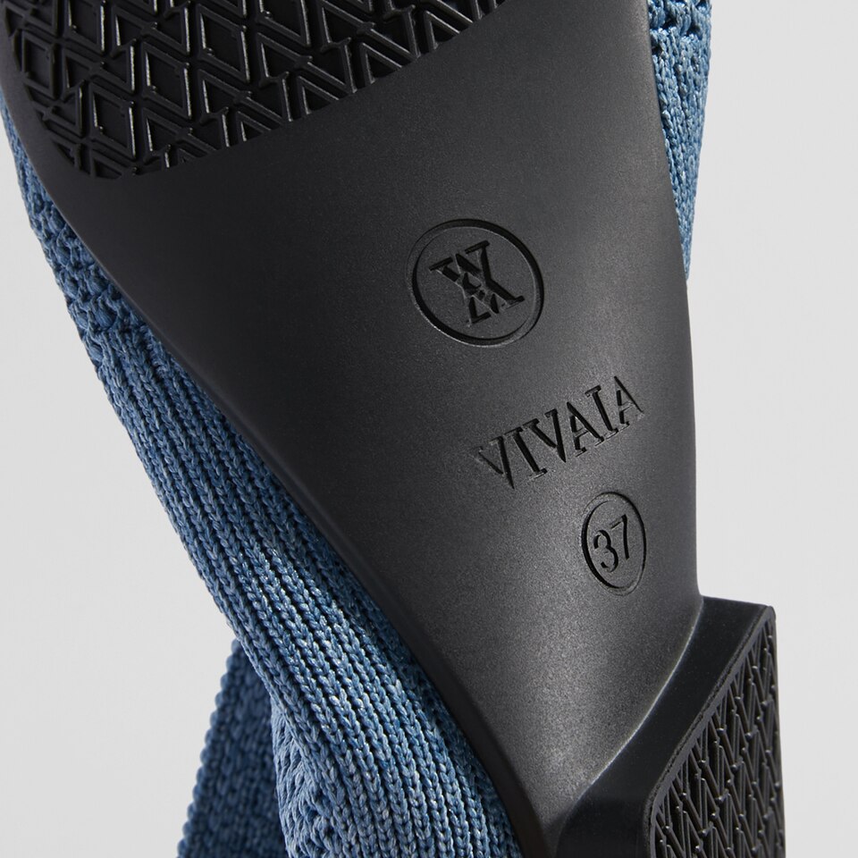 Nina Square Toe Loafers in Denim Blue - Women's Sustainable and Stylish Loafer Shoes | Vivaia