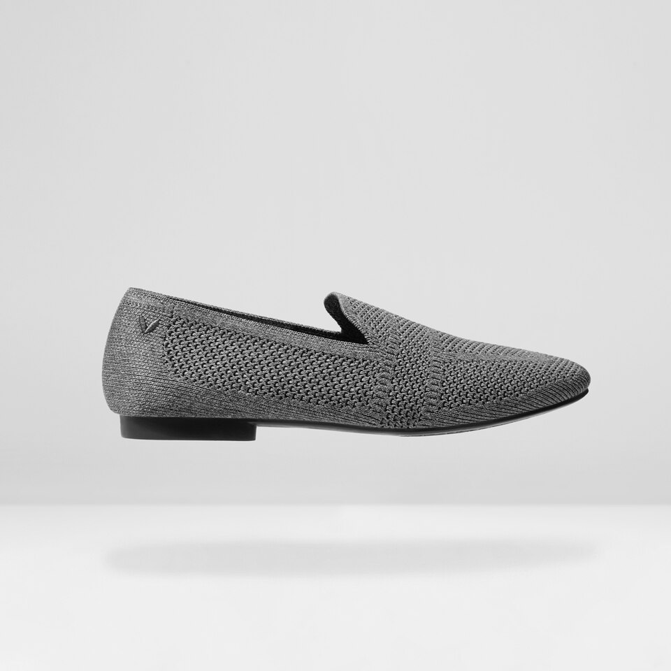 Nina Square Toe Loafers in Pale Grey - Women's Sustainable and Stylish Shoes | Vivaia
