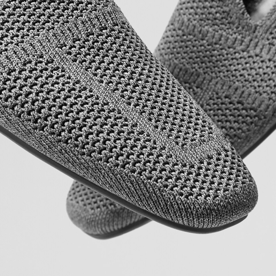 Nina Square Toe Loafers in Pale Grey - Women's Sustainable and Stylish Shoes | Vivaia