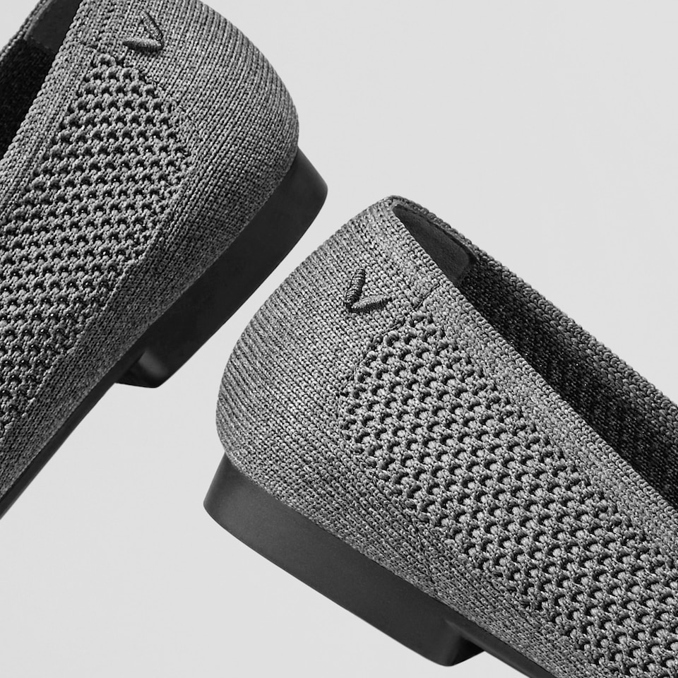 Nina Square Toe Loafers in Pale Grey - Women's Sustainable and Stylish Shoes | Vivaia