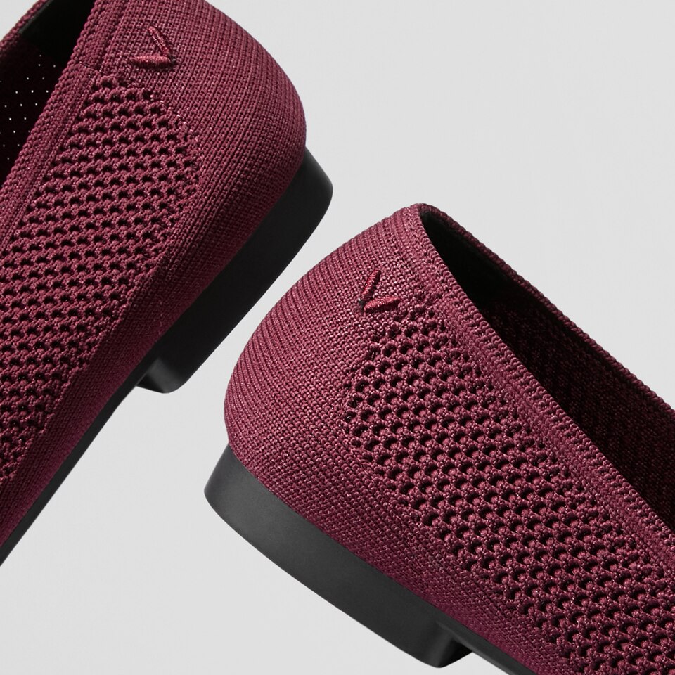 Nina Square Toe Loafers in Bordeaux Red - Women's Sustainable and Stylish Shoes | Vivaia