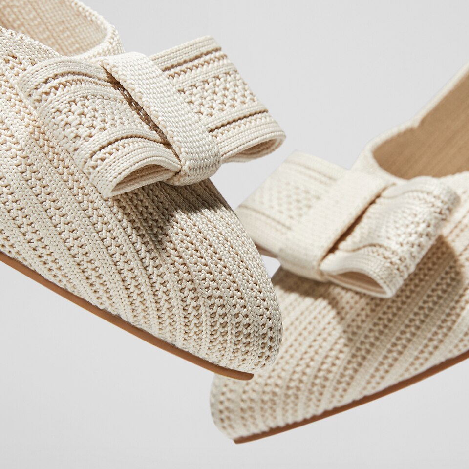 Lyliann Round Toe Sling-Back Sandals in Cream Ivory - Women's Sustainable, Washable and Stylish Shoes | Vivaia