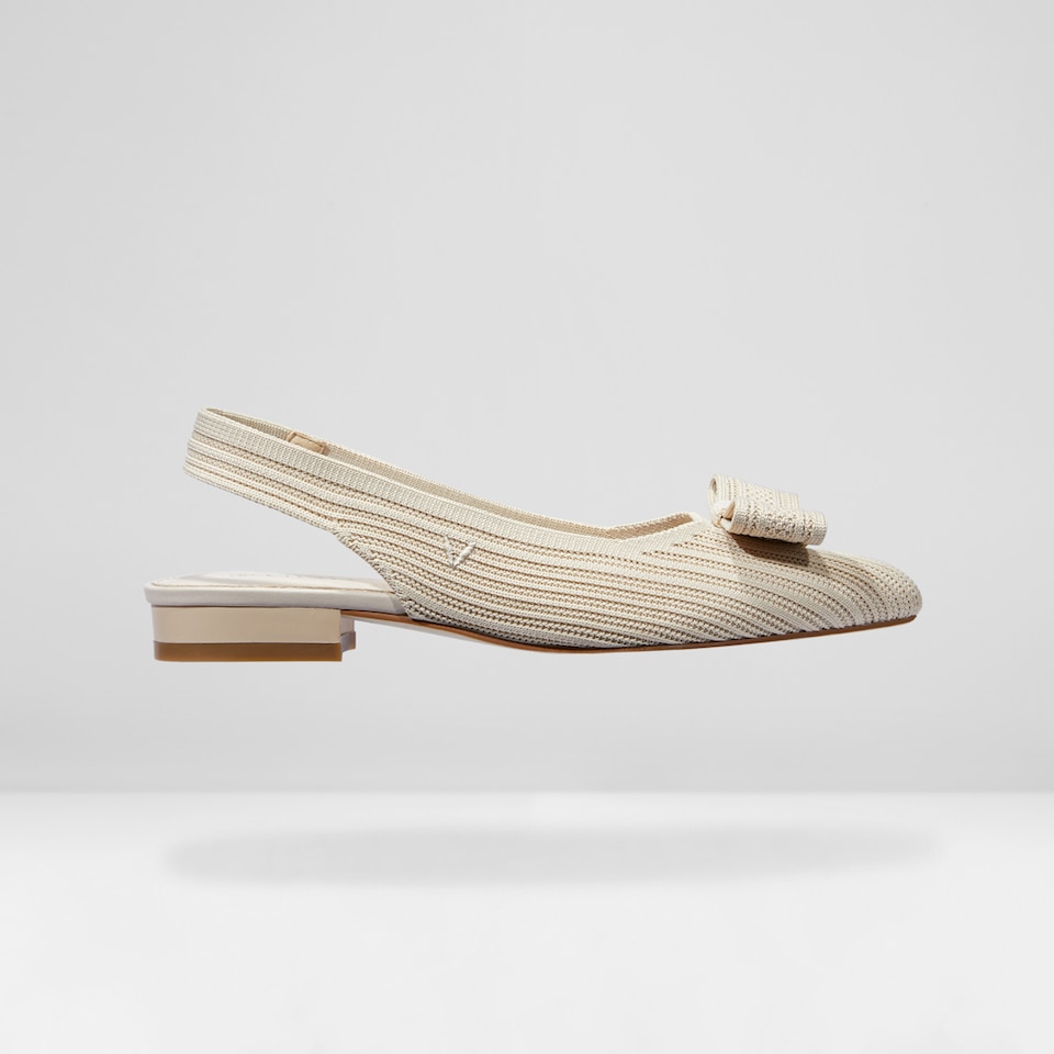 Lyliann Round Toe Sling-Back Sandals in Cream Ivory - Women's Sustainable, Washable and Stylish Shoes | Vivaia