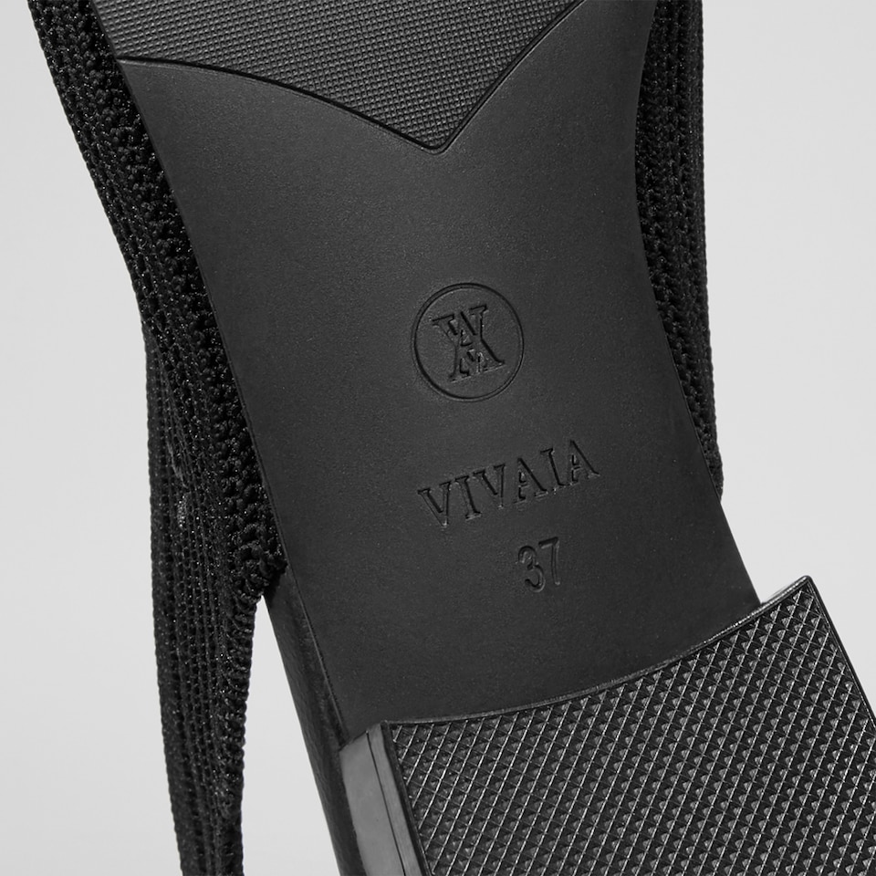 Lyliann Round Toe Sling-Back Sandal in Solid Black - Women's Sustainable, Washable and Stylish Shoes | Vivaia