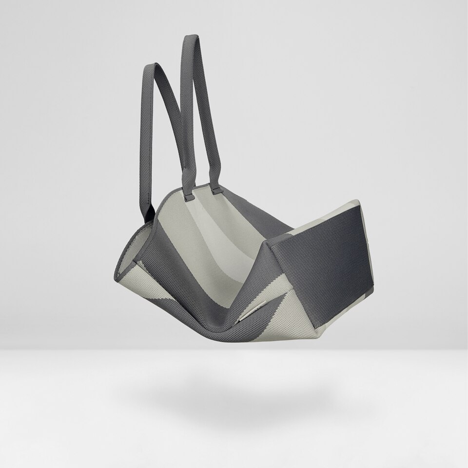 Miranda Tote Bag in Blue Grey | Women's Sustainable, Washable and Stylish Knitbags | VIVAIA