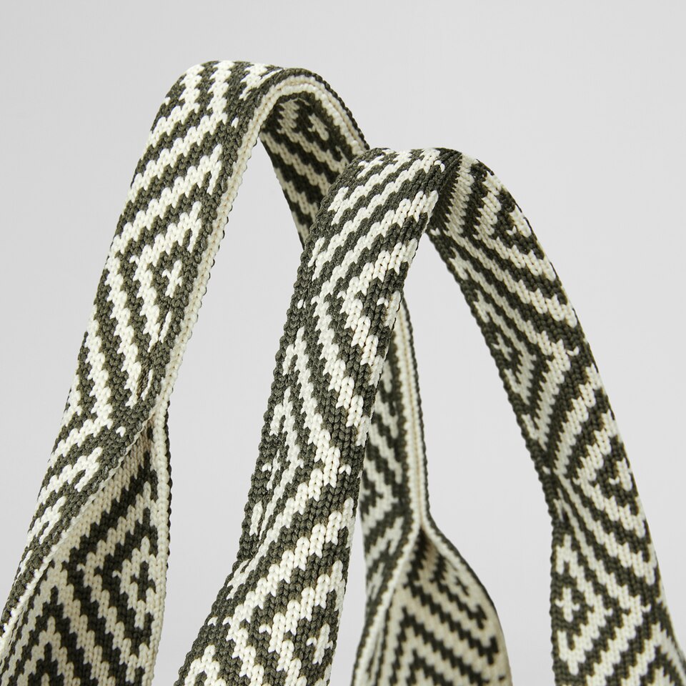 Jemma Tote Bag in Olive Green | Women's Sustainable, Washable and Stylish Knitbags | VIVAIA