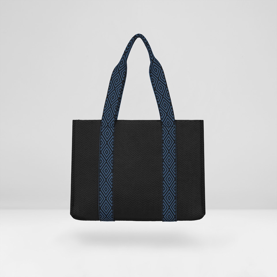 Jemma Tote Bag in Black | Women's Sustainable, Washable and Stylish Knitbags | VIVAIA