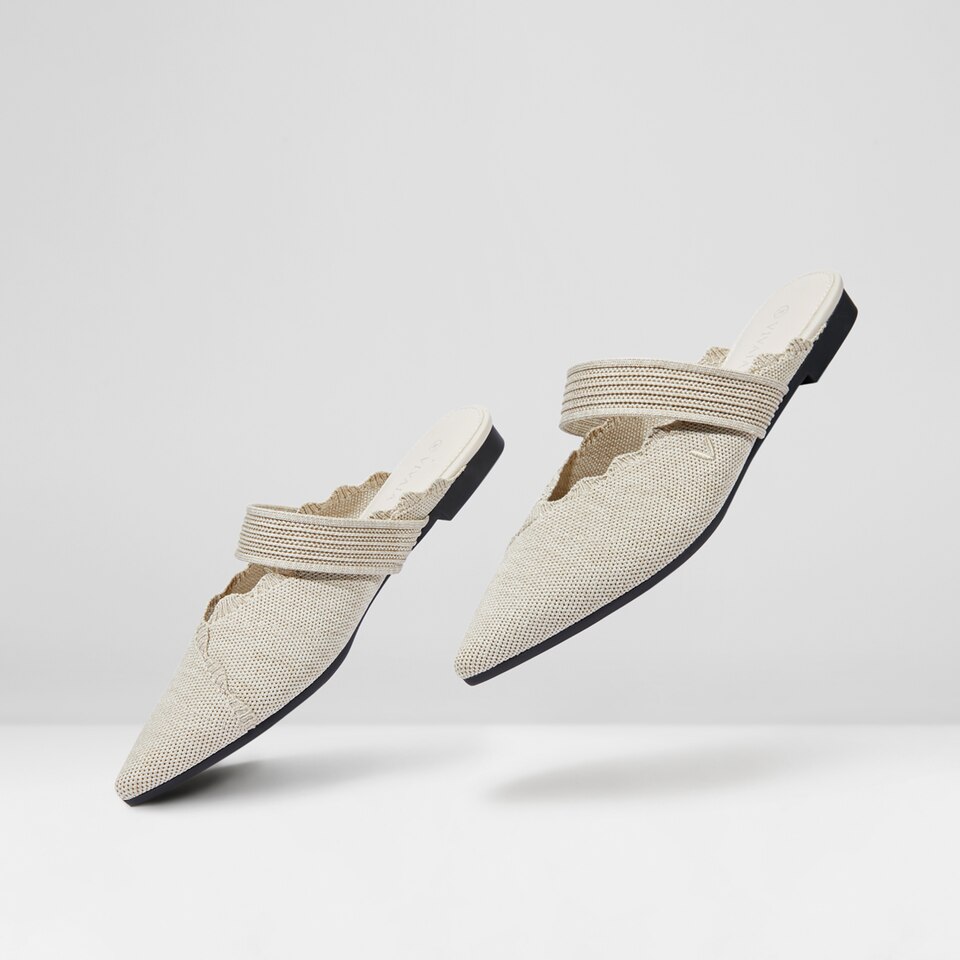 Venus Pointed Toe Mules in Cream Ivory - Women's Sustainable and Stylish Shoes | Vivaia