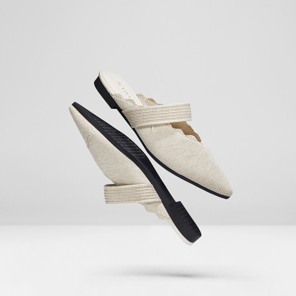 Venus Pointed Toe Mules in Cream Ivory - Women's Sustainable and Stylish Shoes | Vivaia