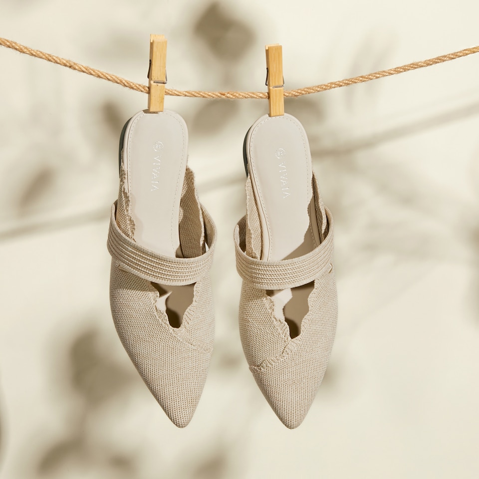 Venus Pointed Toe Mules in Cream Ivory - Women's Sustainable and Stylish Shoes | Vivaia