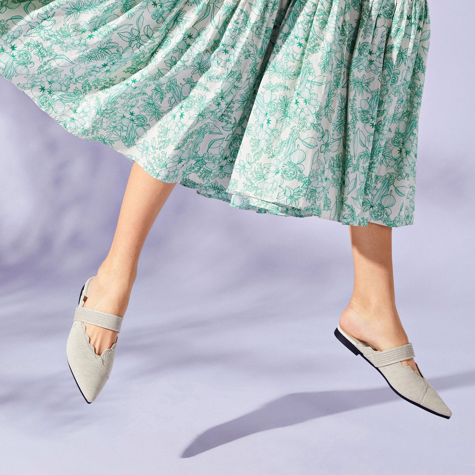 Venus Pointed Toe Mules in Cream Ivory - Women's Sustainable and Stylish Shoes | Vivaia