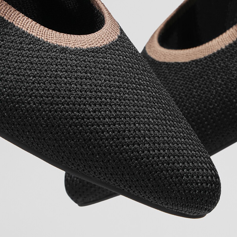 Elsie Pointed Toe Mules in Black - Women's Sustainable and Stylish Shoes | Vivaia