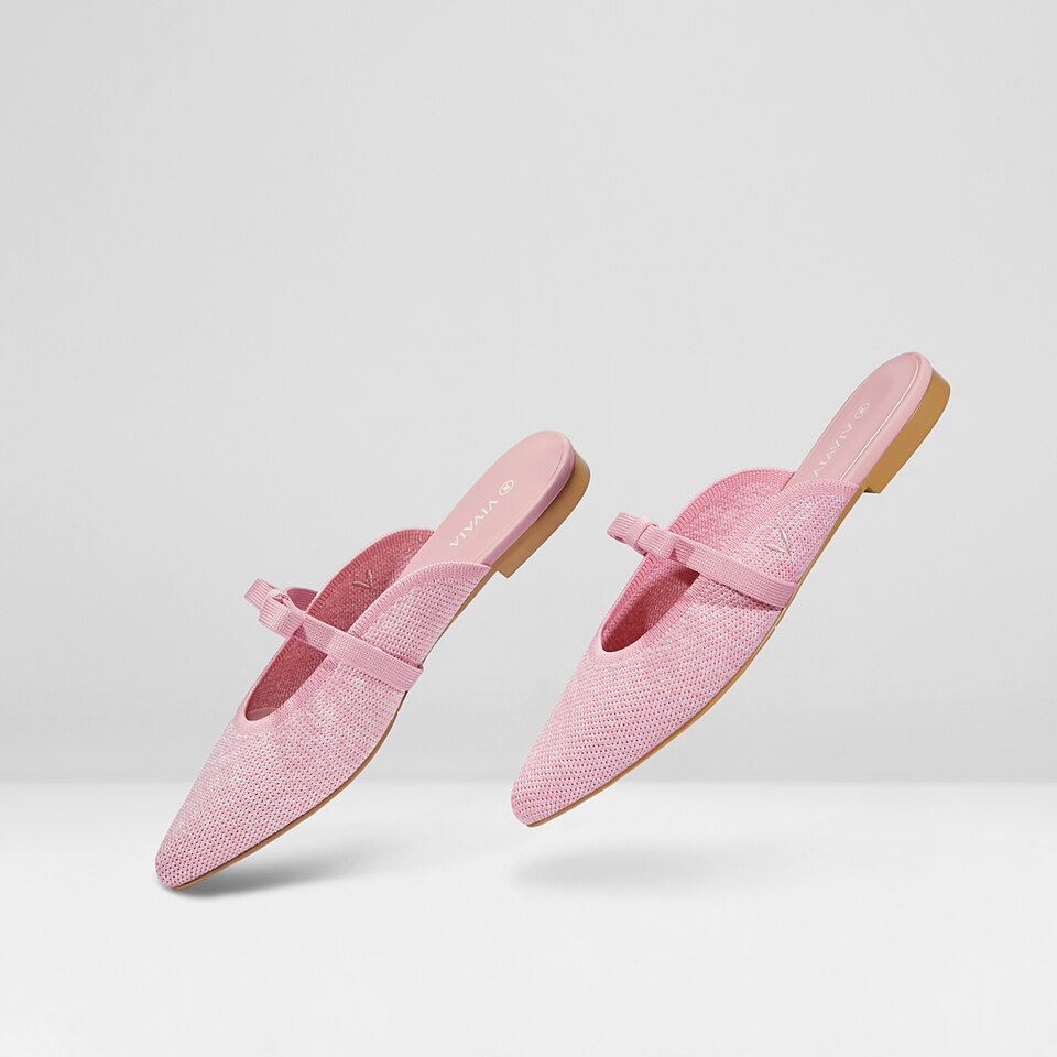 Elsie Pointed Toe Mules in Ash Rose - Women's Sustainable and Stylish Shoes | Vivaia