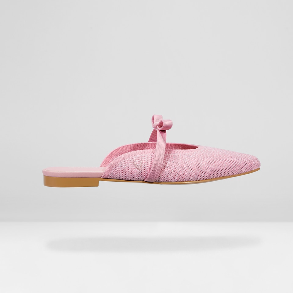 Elsie Pointed Toe Mules in Ash Rose - Women's Sustainable and Stylish Shoes | Vivaia