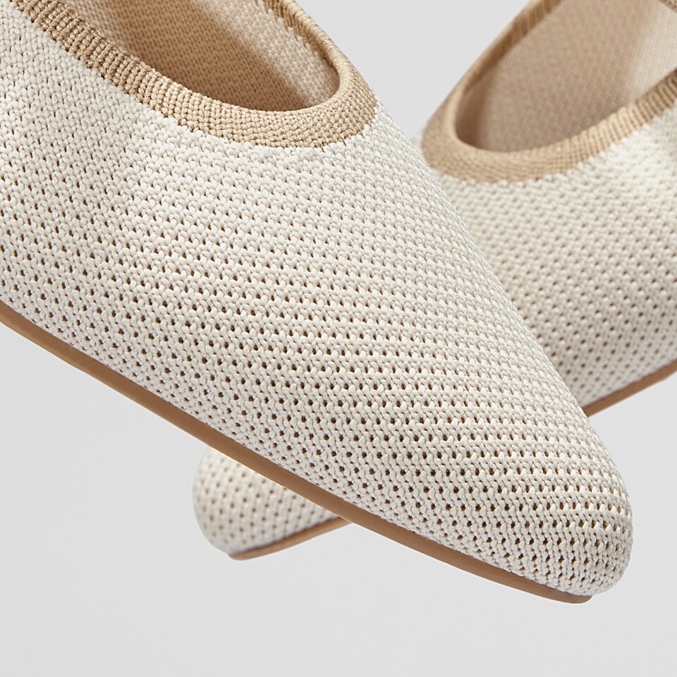 Elsie Pointed Toe Mules in Cream Ivory - Women's Sustainable and Stylish Shoes | Vivaia