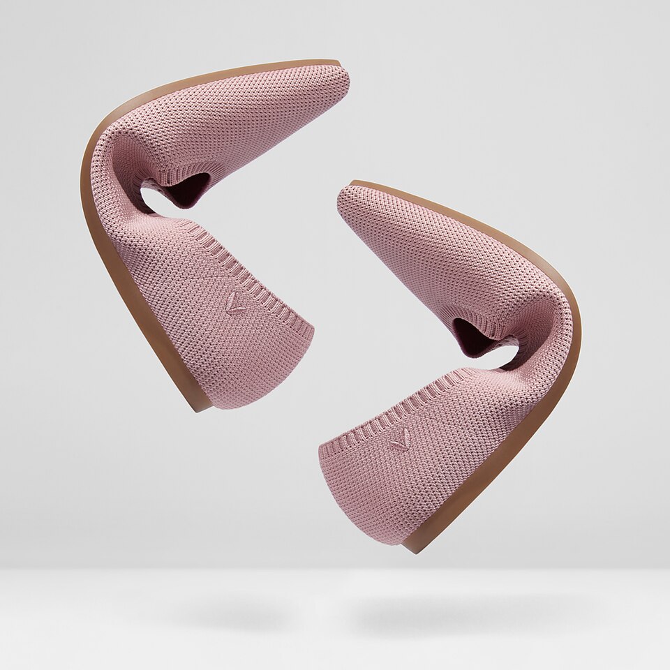 Aria5° Women Pointy Flats in (Pale Blush) - Sustainable & Washable Shoes | VIVAIA