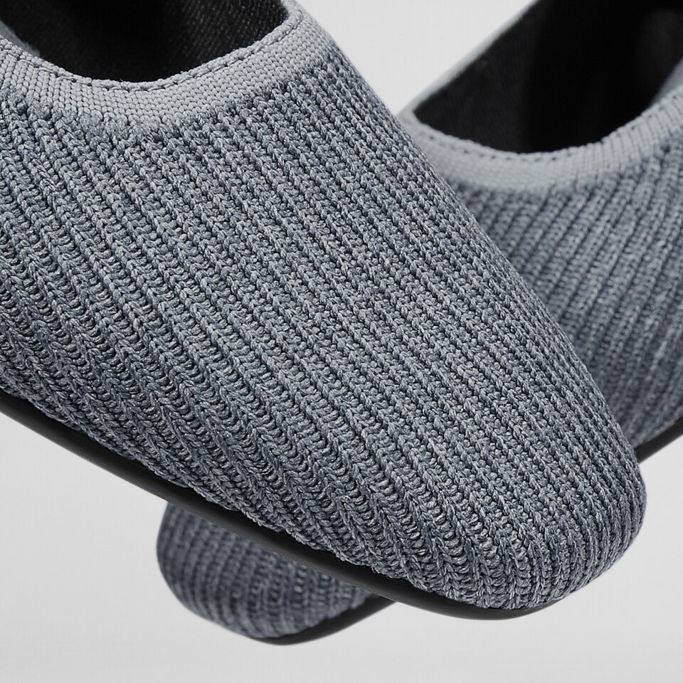 Merry Square-toe Ballerina Flats in Rich Grey | Women's Sustainable,Washable and Stylish Shoes | VIVAIA
