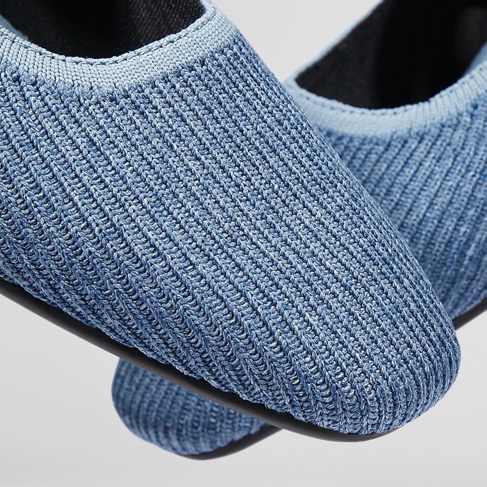 Merry Square-toe Ballerina Flats in Deep Denim | Women's Sustainable,Washable and Stylish Shoes | VIVAIA