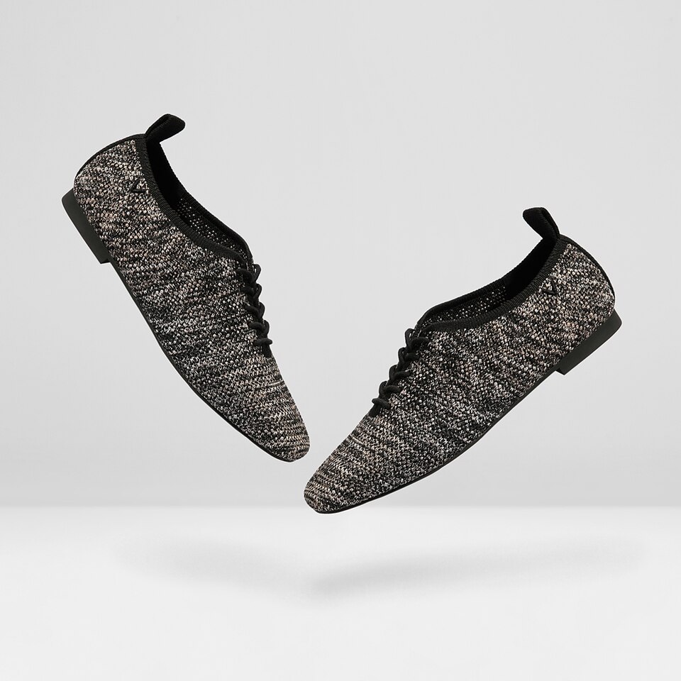 Evelyn Wool Square-toe Loafers in Dapple Grey | Women's Sustainable, Washable and Stylish Shoes | VIVAIA